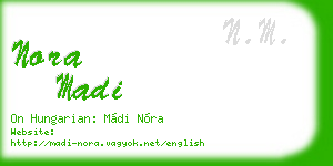 nora madi business card